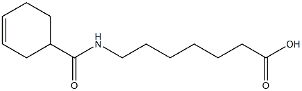 7-[(cyclohex-3-en-1-ylcarbonyl)amino]heptanoic acid,,结构式