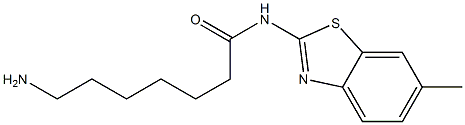 7-amino-N-(6-methyl-1,3-benzothiazol-2-yl)heptanamide