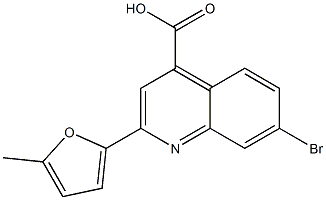 7-bromo-2-(5-methylfuran-2-yl)quinoline-4-carboxylic acid,,结构式