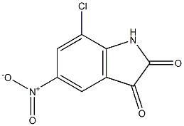 7-chloro-5-nitro-2,3-dihydro-1H-indole-2,3-dione,,结构式