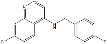 7-chloro-N-[(4-fluorophenyl)methyl]quinolin-4-amine 结构式