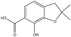 7-hydroxy-2,2-dimethyl-2,3-dihydro-1-benzofuran-6-carboxylic acid Struktur