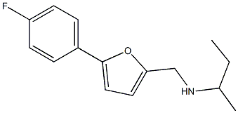 butan-2-yl({[5-(4-fluorophenyl)furan-2-yl]methyl})amine,,结构式