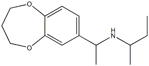 butan-2-yl[1-(3,4-dihydro-2H-1,5-benzodioxepin-7-yl)ethyl]amine 化学構造式