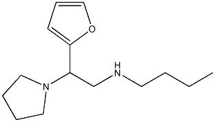butyl[2-(furan-2-yl)-2-(pyrrolidin-1-yl)ethyl]amine,,结构式