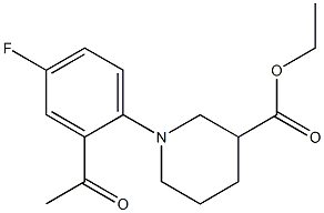 ethyl 1-(2-acetyl-4-fluorophenyl)piperidine-3-carboxylate Struktur