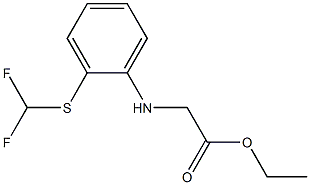 ethyl 2-({2-[(difluoromethyl)sulfanyl]phenyl}amino)acetate,,结构式