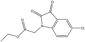 ethyl 2-(5-chloro-2,3-dioxo-2,3-dihydro-1H-indol-1-yl)acetate Struktur