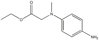 ethyl 2-[(4-aminophenyl)(methyl)amino]acetate 化学構造式