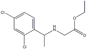 ethyl 2-{[1-(2,4-dichlorophenyl)ethyl]amino}acetate 化学構造式