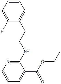 ethyl 2-{[2-(2-fluorophenyl)ethyl]amino}pyridine-3-carboxylate,,结构式