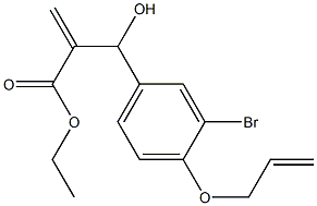 ethyl 2-{[3-bromo-4-(prop-2-en-1-yloxy)phenyl](hydroxy)methyl}prop-2-enoate Struktur