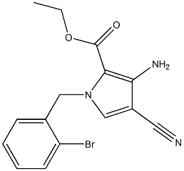 ethyl 3-amino-1-[(2-bromophenyl)methyl]-4-cyano-1H-pyrrole-2-carboxylate Structure