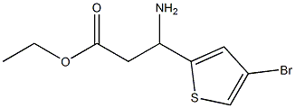 ethyl 3-amino-3-(4-bromothiophen-2-yl)propanoate 结构式