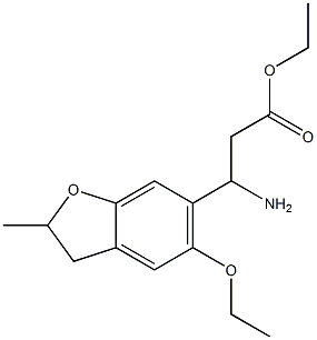 ethyl 3-amino-3-(5-ethoxy-2-methyl-2,3-dihydro-1-benzofuran-6-yl)propanoate Struktur