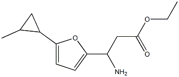 ethyl 3-amino-3-[5-(2-methylcyclopropyl)furan-2-yl]propanoate 化学構造式