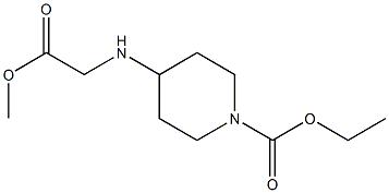 ethyl 4-[(2-methoxy-2-oxoethyl)amino]piperidine-1-carboxylate 结构式