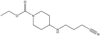 ethyl 4-[(3-cyanopropyl)amino]piperidine-1-carboxylate Struktur