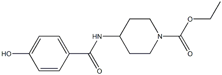 ethyl 4-[(4-hydroxybenzene)amido]piperidine-1-carboxylate 结构式
