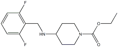 ethyl 4-{[(2,6-difluorophenyl)methyl]amino}piperidine-1-carboxylate,,结构式