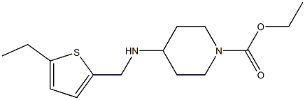 ethyl 4-{[(5-ethylthiophen-2-yl)methyl]amino}piperidine-1-carboxylate 化学構造式