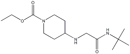 ethyl 4-{[(tert-butylcarbamoyl)methyl]amino}piperidine-1-carboxylate Struktur