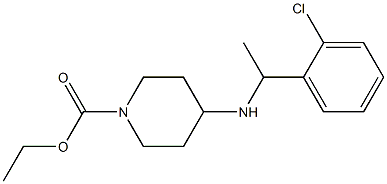 ethyl 4-{[1-(2-chlorophenyl)ethyl]amino}piperidine-1-carboxylate 化学構造式