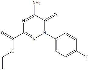 ethyl 5-amino-1-(4-fluorophenyl)-6-oxo-1,6-dihydro-1,2,4-triazine-3-carboxylate Struktur