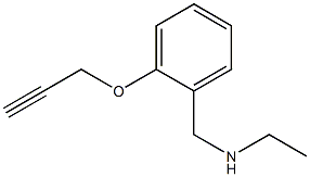 ethyl({[2-(prop-2-yn-1-yloxy)phenyl]methyl})amine 化学構造式