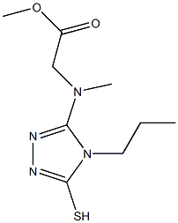 methyl [(5-mercapto-4-propyl-4H-1,2,4-triazol-3-yl)(methyl)amino]acetate,,结构式