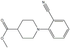 methyl 1-(2-cyanophenyl)piperidine-4-carboxylate,,结构式