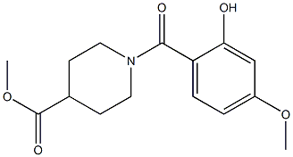methyl 1-[(2-hydroxy-4-methoxyphenyl)carbonyl]piperidine-4-carboxylate Structure