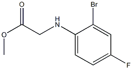 methyl 2-[(2-bromo-4-fluorophenyl)amino]acetate,,结构式