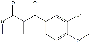 methyl 2-[(3-bromo-4-methoxyphenyl)(hydroxy)methyl]prop-2-enoate 化学構造式