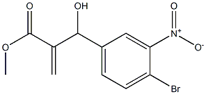 methyl 2-[(4-bromo-3-nitrophenyl)(hydroxy)methyl]prop-2-enoate 化学構造式