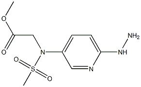 methyl 2-[(6-hydrazinylpyridine-3-)(methyl)sulfonamido]acetate 化学構造式