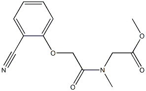 methyl 2-[2-(2-cyanophenoxy)-N-methylacetamido]acetate Struktur