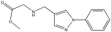 methyl 2-{[(1-phenyl-1H-pyrazol-4-yl)methyl]amino}acetate Struktur