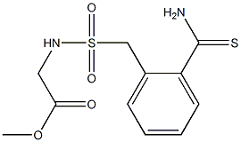 methyl 2-{[(2-carbamothioylphenyl)methane]sulfonamido}acetate Struktur