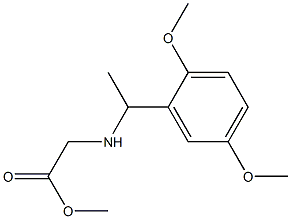 methyl 2-{[1-(2,5-dimethoxyphenyl)ethyl]amino}acetate Struktur