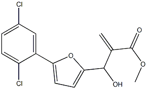 methyl 2-{[5-(2,5-dichlorophenyl)furan-2-yl](hydroxy)methyl}prop-2-enoate,,结构式