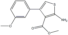 methyl 2-amino-4-(3-methoxyphenyl)thiophene-3-carboxylate Struktur