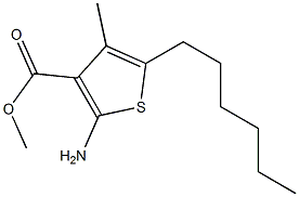 methyl 2-amino-5-hexyl-4-methylthiophene-3-carboxylate Structure