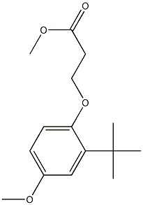 methyl 3-(2-tert-butyl-4-methoxyphenoxy)propanoate,,结构式