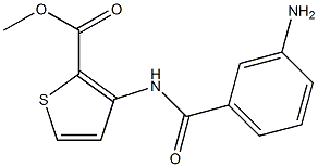 methyl 3-[(3-aminobenzene)amido]thiophene-2-carboxylate Structure