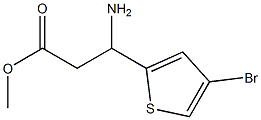methyl 3-amino-3-(4-bromothiophen-2-yl)propanoate,,结构式