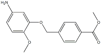 methyl 4-(5-amino-2-methoxyphenoxymethyl)benzoate Struktur