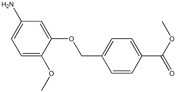 methyl 4-(5-amino-2-methoxyphenoxymethyl)benzoate 结构式