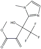 2-メチレン-3-ヒドロキシ-3-(1-メチル-1H-イミダゾール-2-イル)-4,4,4-トリフルオロ酪酸メチル 化学構造式