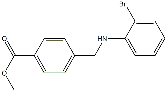 methyl 4-{[(2-bromophenyl)amino]methyl}benzoate Struktur